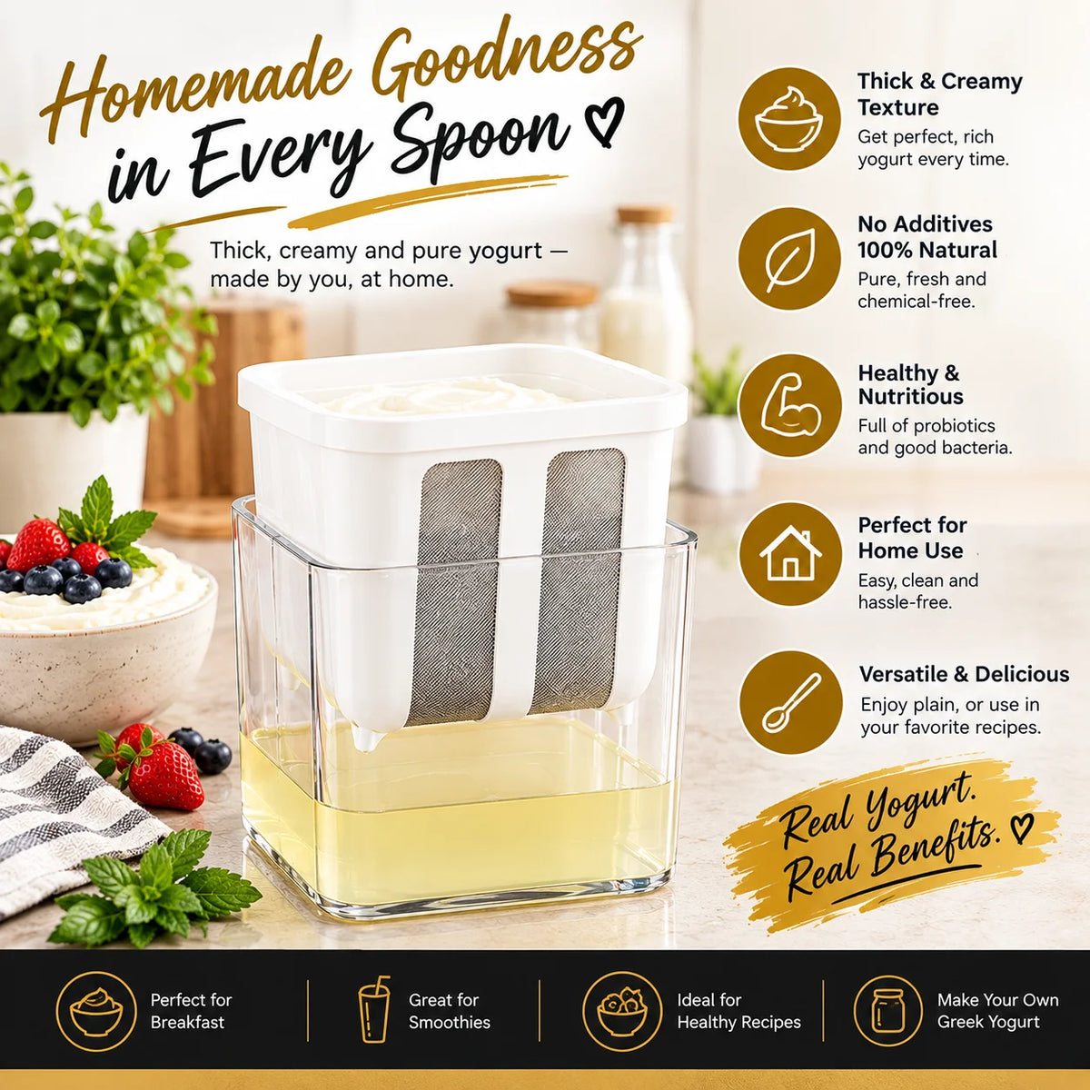 Greek Yogurt Maker Strainer 1100ML