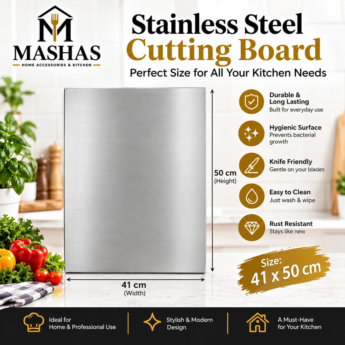 Stainless Steel Cutting Board-Large