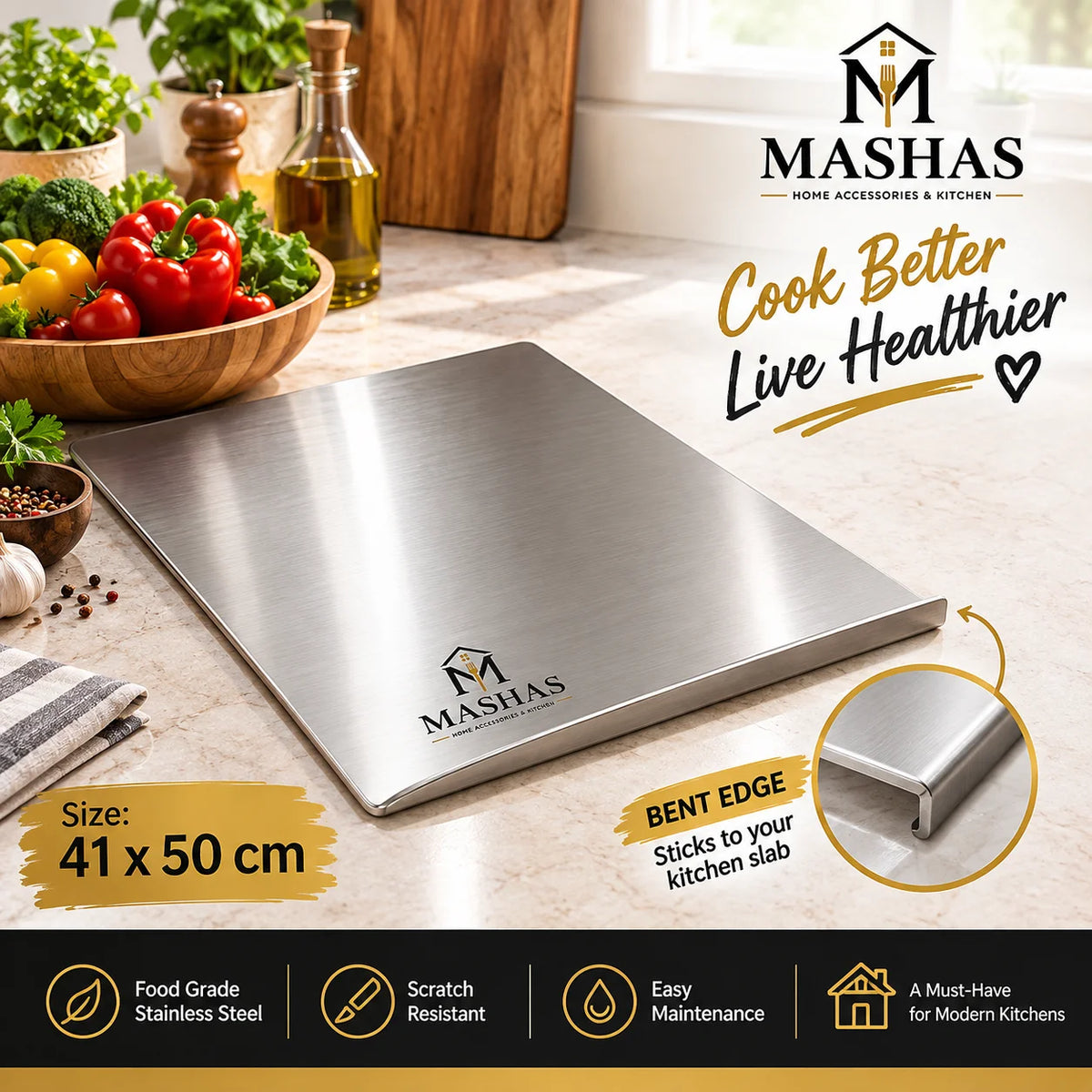 Stainless Steel Cutting Board-Large