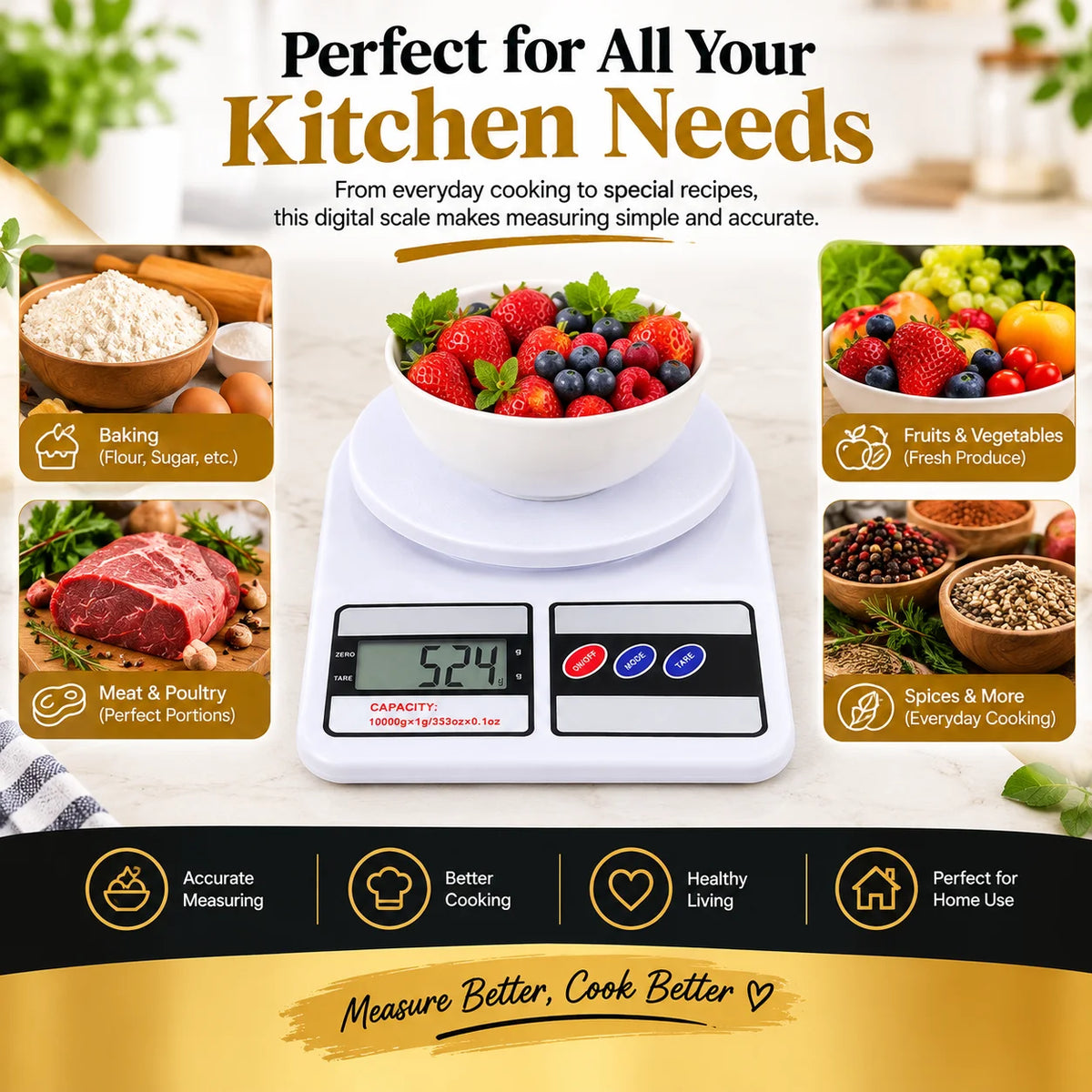 Digital Kitchen Weight Scale Upto 10 Kg